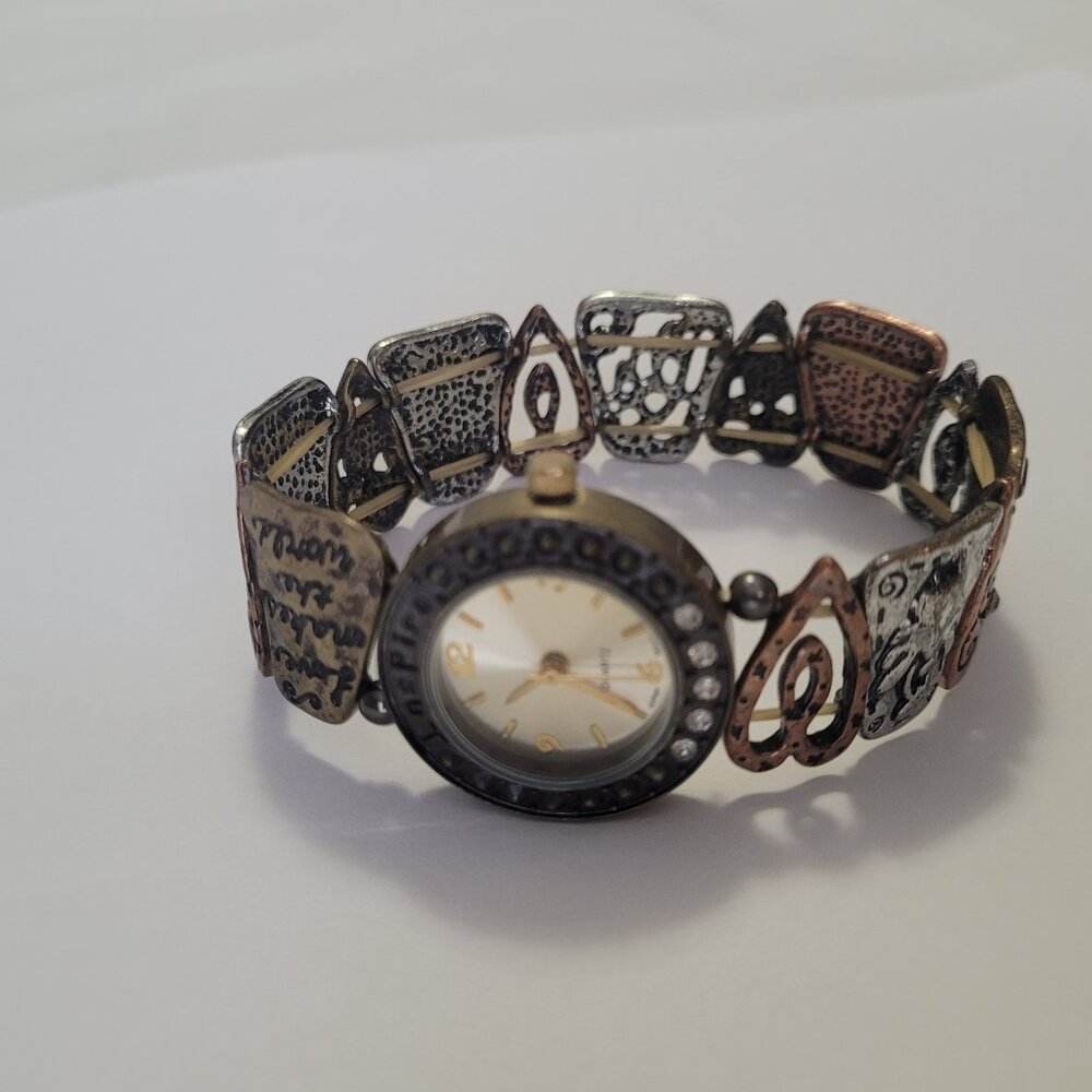 Hearts Watch Stretch Band Bracelet Womens